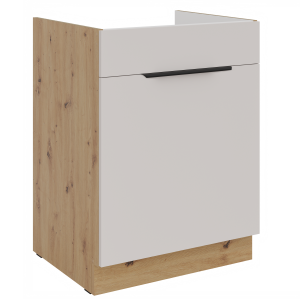 Zobrazit detail zboží: Kuchyňská skříňka Selva 60 ZL 1S dub artisan/kašmír (spodní skříňky)