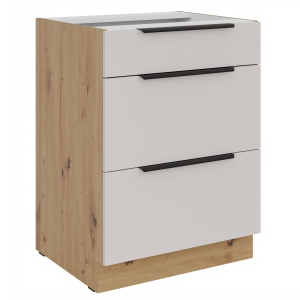 Zobrazit detail zboží: Kuchyňská skříňka Selva 60 D 3S dub artisan/kašmír (spodní skříňky)