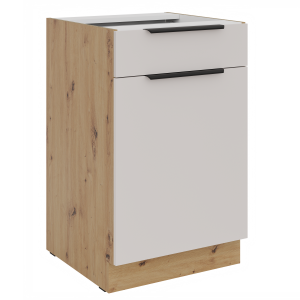 Zobrazit detail zboží: Kuchyňská skříňka Selva 50 D 1F 1S dub artisan/kašmír (spodní skříňky)