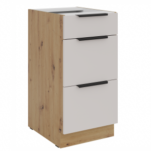 Zobrazit detail zboží: Kuchyňská skříňka Selva 40 D 3S dub artisan/kašmír (spodní skříňky)