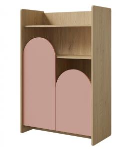 Zobrazit detail zboží: Knihovna Leya R8 dub cremona/pudrová růžová (Leya)