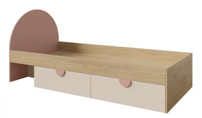 Zobrazit detail zboží: Postel Leya R13 P/L dub cremona/macadamia/pudrová růžová (Leya)