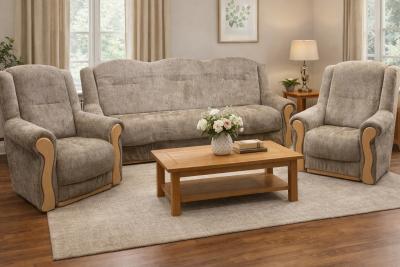 Zobrazit detail zboží: Sedací souprava Anna 3f+1+1 - Vibe 19/dř. buk ()