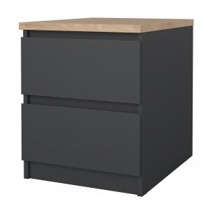 Zobrazit detail zboží: Noční stolek Simplicity 230 šedá/jackson hickory (noční stolky)