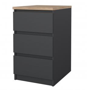 Zobrazit detail zboží: Komoda Simplicity 237 šedá/jackson hickory (komody)