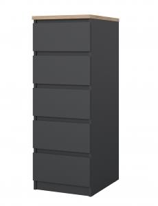 Zobrazit detail zboží: Komoda Simplicity 233 šedá/jackson hickory (komody)