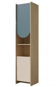 Zobrazit detail zboží: Skříň Leya R5L dub cremona/macadamia/mořská modrá (Leya)