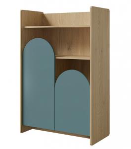 Zobrazit detail zboží: Knihovna Leya R8 dub cremona/mořská modrá (Leya)