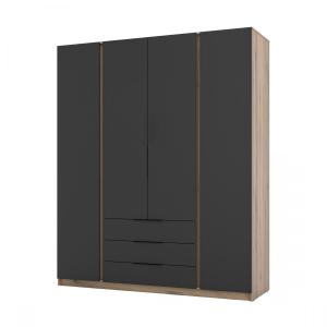 Zobrazit detail zboží: Skříň Keny I - dub evoke/černá ()