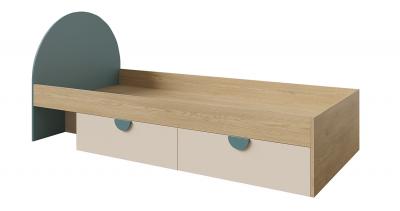 Zobrazit detail zboží: Postel Leya R13 P/L dub cremona/macadamia/mořská modrá (Leya)