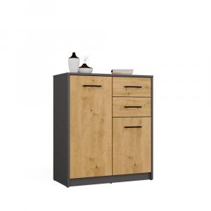 Zobrazit detail zboží: Komoda Sidon antracit/dub artisan ()
