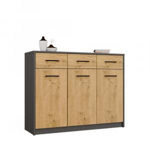 Zobrazit detail zboží: Komoda Sidon antracit/dub artisan ()