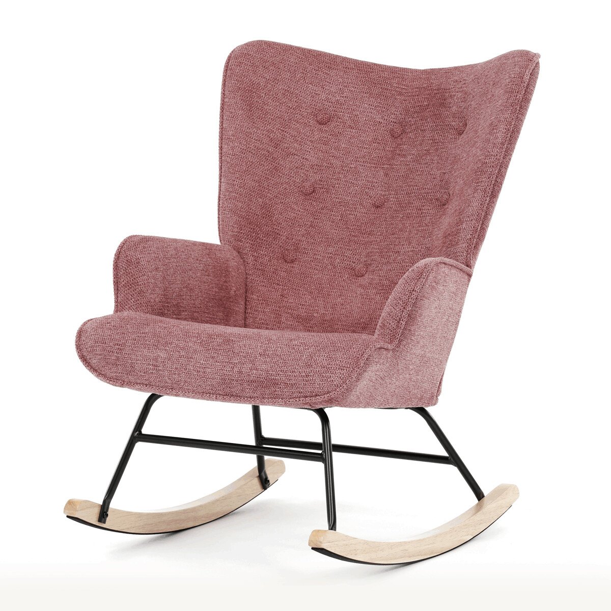 Zobrazit detail zboží: Houpací křeslo, růžová, látka, AK-373 PINK2 (Křesla houpací)