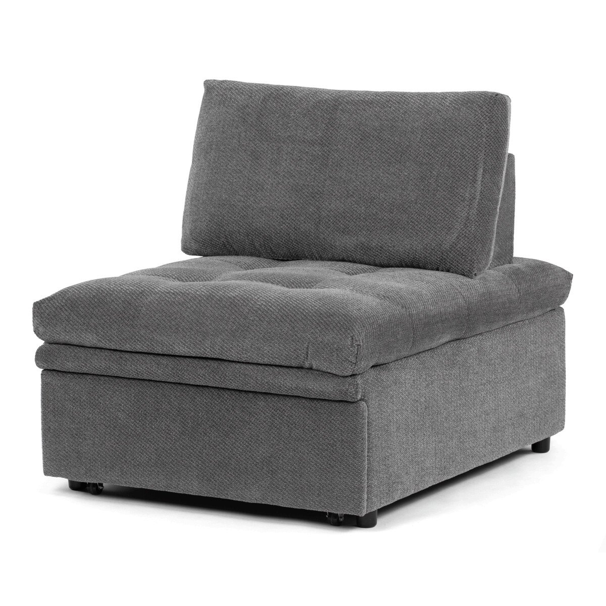 Zobrazit detail zboží: Rozkládací křeslo, šedá, látka, ASB-C3410 GREY2 (Křesla a podnožky)