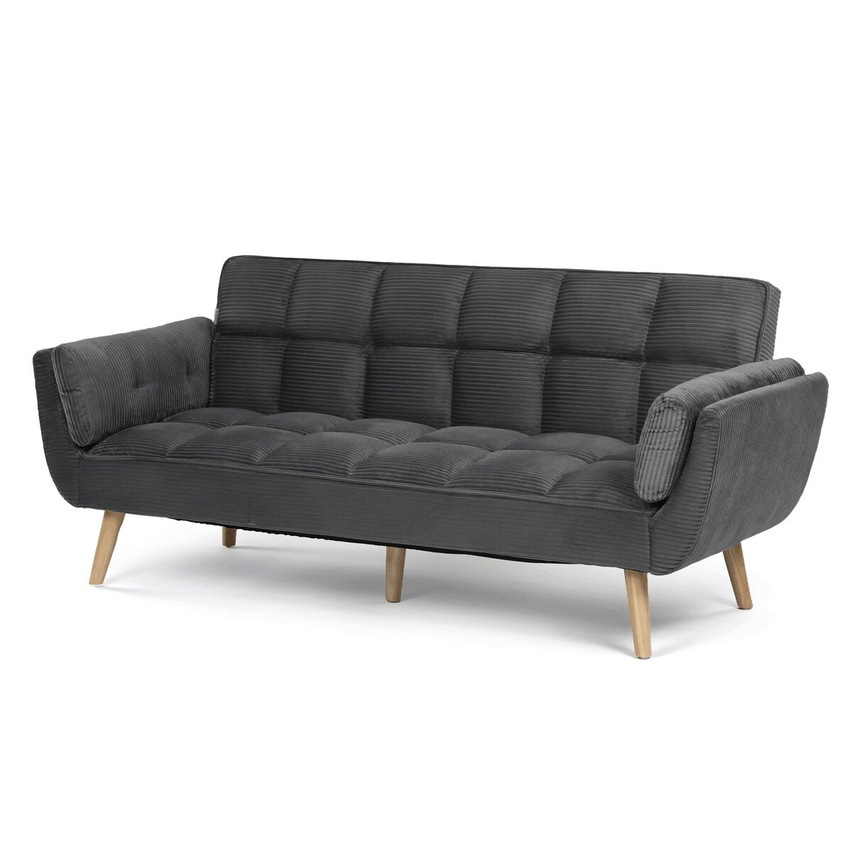 Zobrazit detail zboží: Trojmístná rozkládací pohovka, šedá, manšestrová látka, ASB-C3470 GREY6 (šířka nad 200 cm)