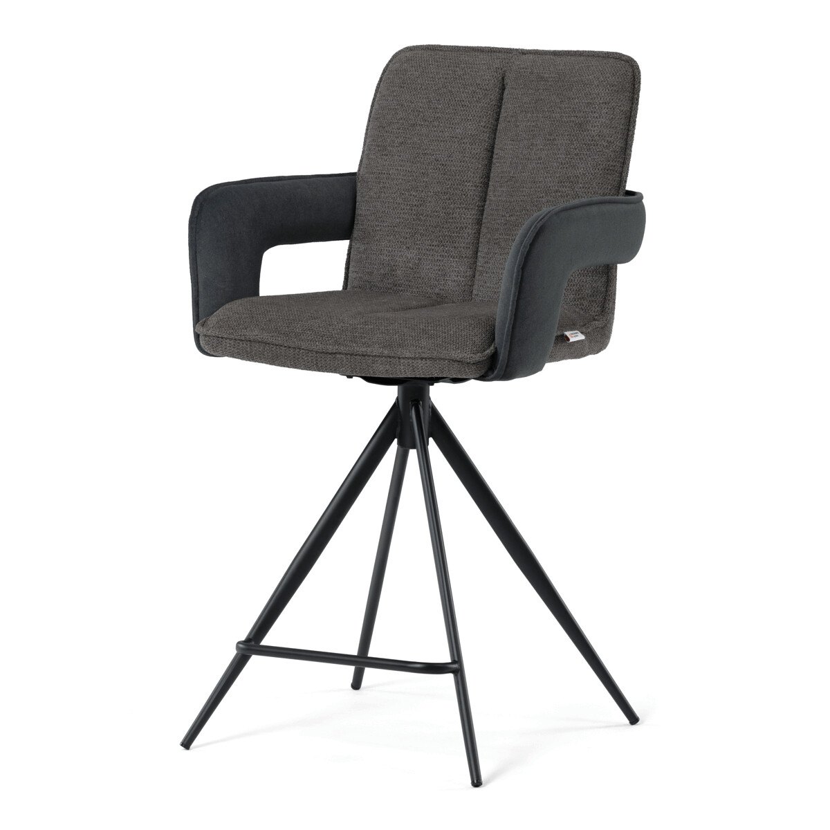 Zobrazit detail zboží: Barová židle otočná 180°, šedá, látka, AUB-F1146 GREY2 (Barové židle)