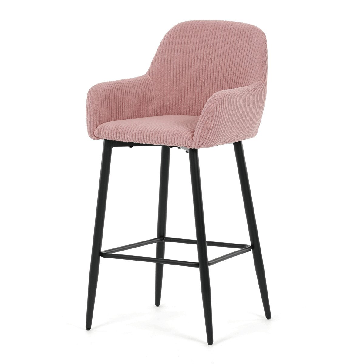 Zobrazit detail zboží: Barová židle, růžová, manšestrová látka, AUB-V4009 PINK6 (Barové židle)