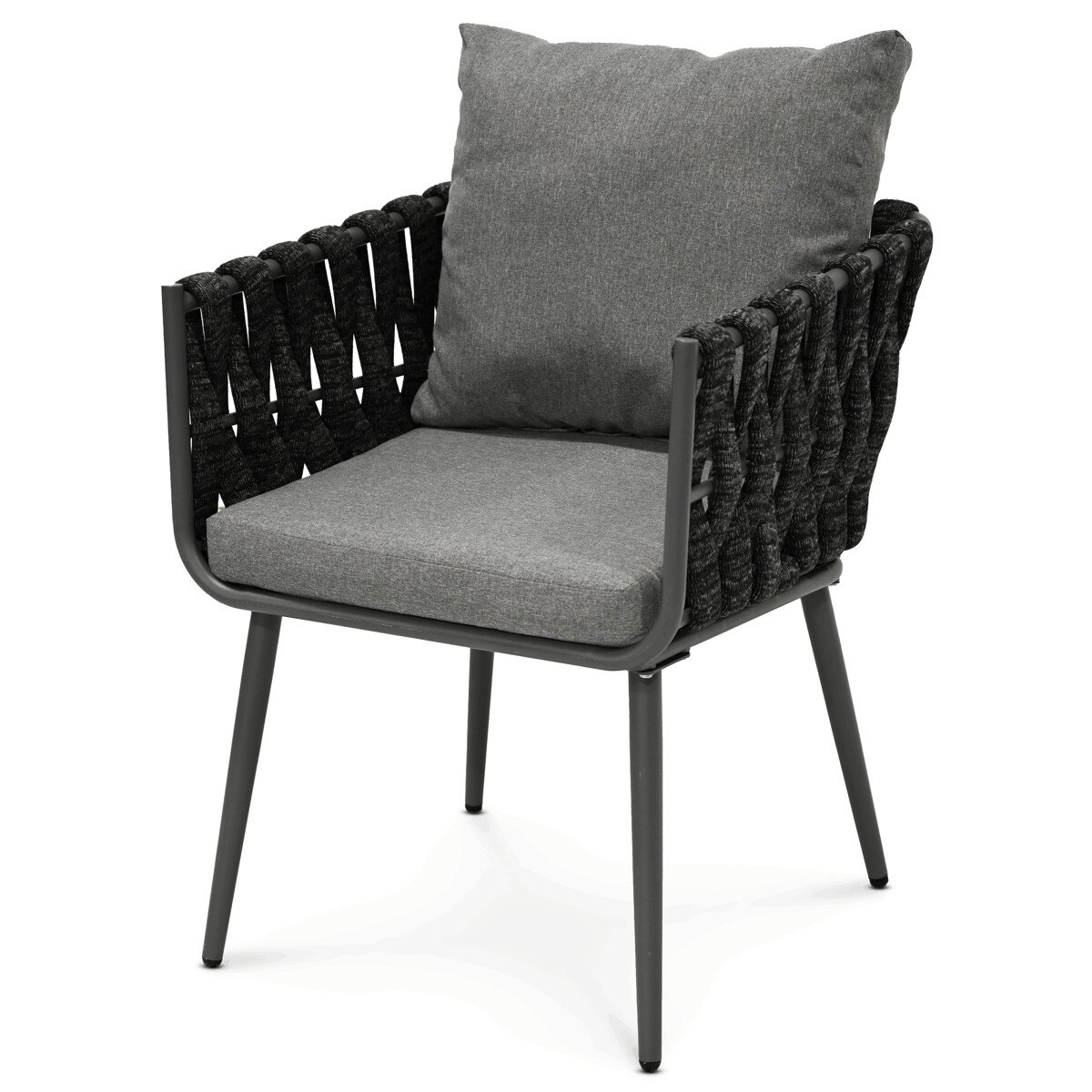 Zobrazit detail zboží: Zahradní židle, kov, látka, šedá, AZC-1105 GREY (Zahradní židle a křesla)