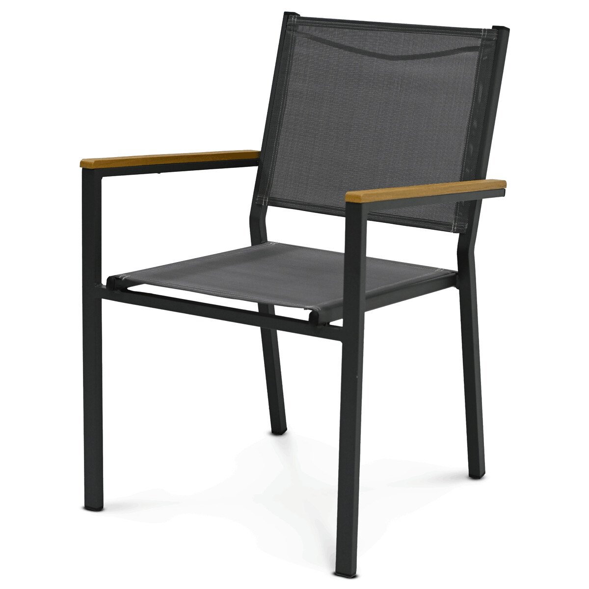 Zobrazit detail zboží: Zahradní židle, kov, síťovina, šedá, AZC-L1303 GREY (Zahradní židle a křesla)