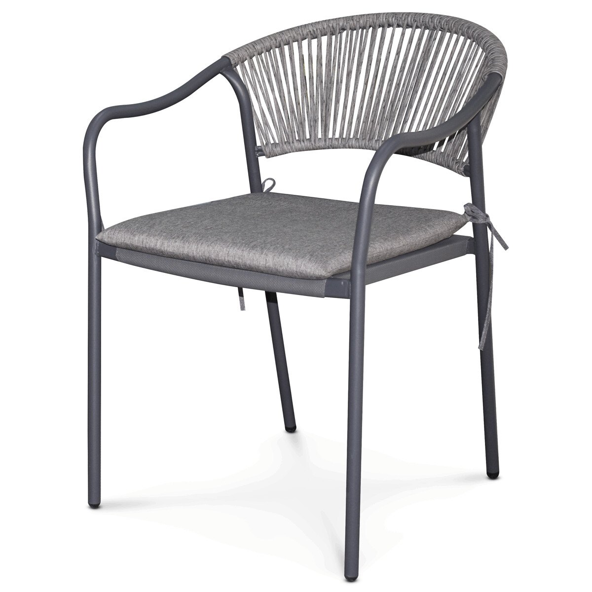 Zobrazit detail zboží: Zahradní židle, kov, polyratan, šedá, AZC-L1352 GREY (Zahradní židle a křesla)