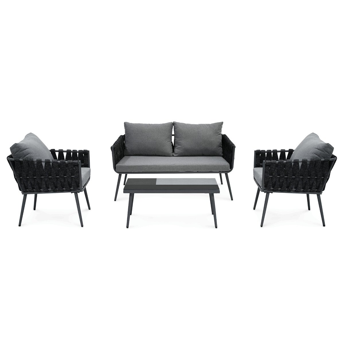 Zobrazit detail zboží: Zahradní sestava, kov, šedá, AZS-1604 GREY (Zahradní relaxační sestavy)
