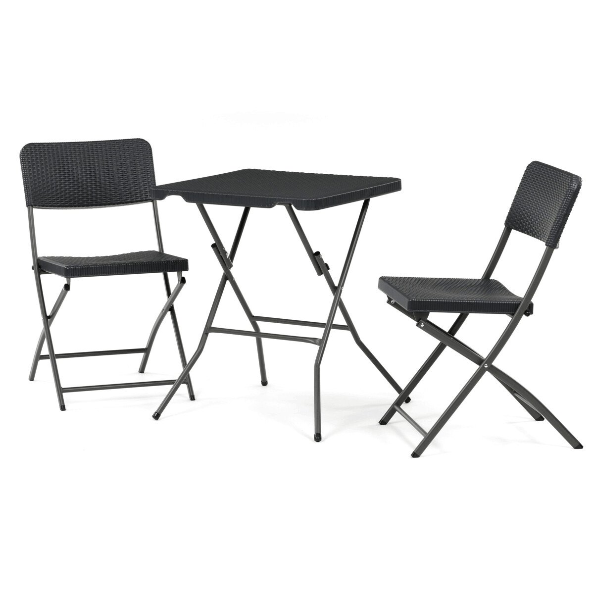Zobrazit detail zboží: Zahradní set 1+2, plast, šedá, AZS-L2161 GREY (Balkonový nábytek)