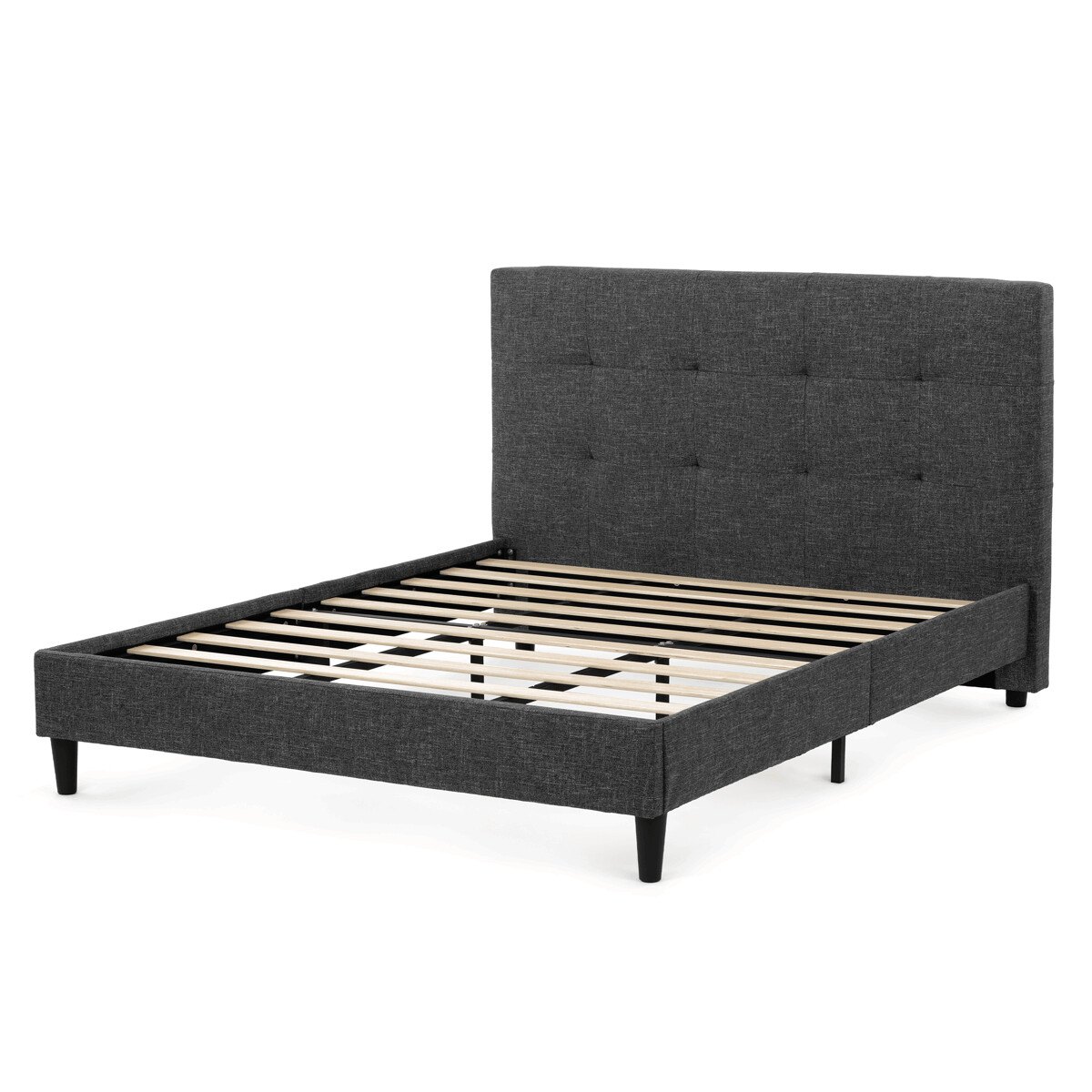 Zobrazit detail zboží: Dvoulůžková postel, látka, šedá, BED-M160 GREY2 (160)