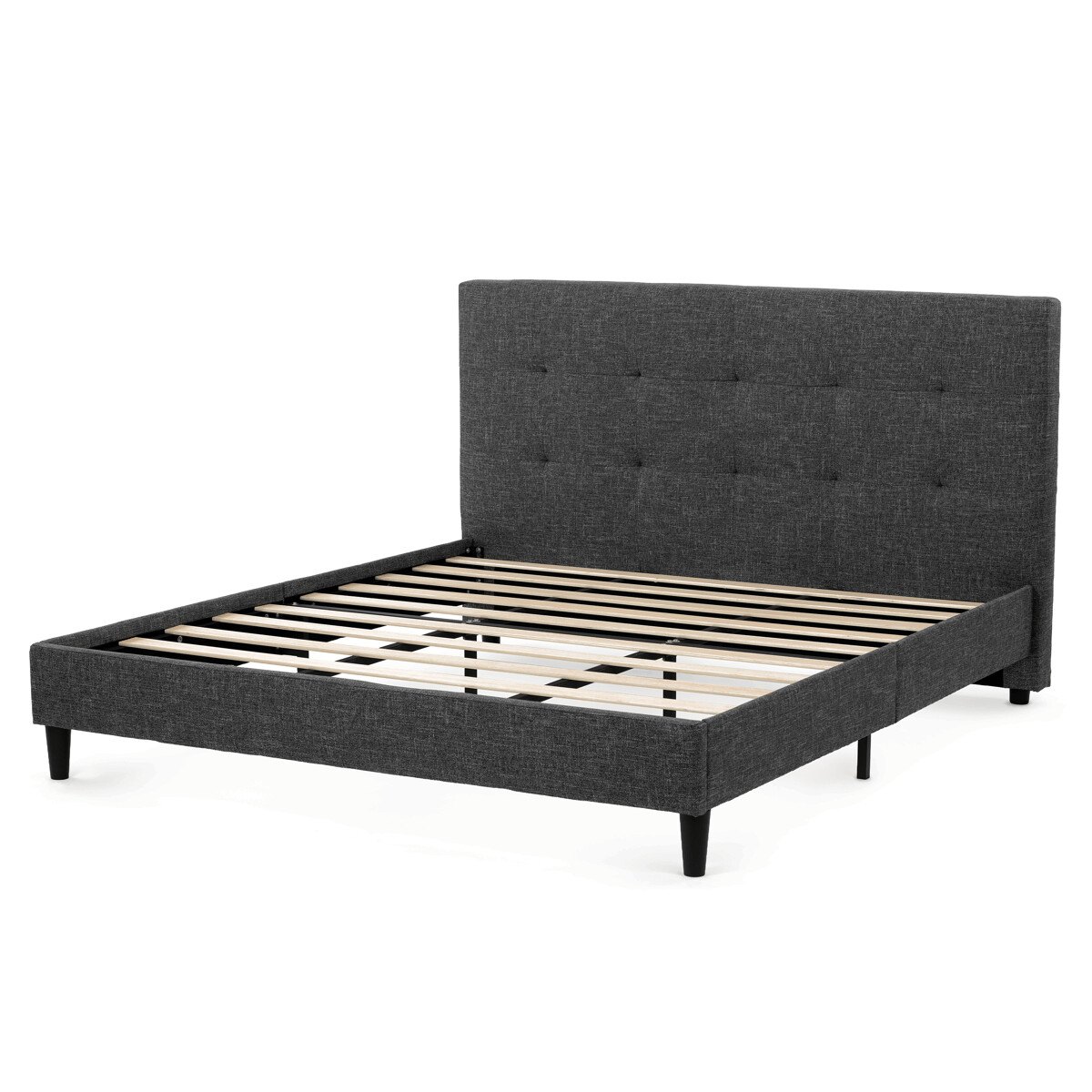 Zobrazit detail zboží: Dvoulůžková postel, látka, šedá, BED-M180 GREY2 (180)