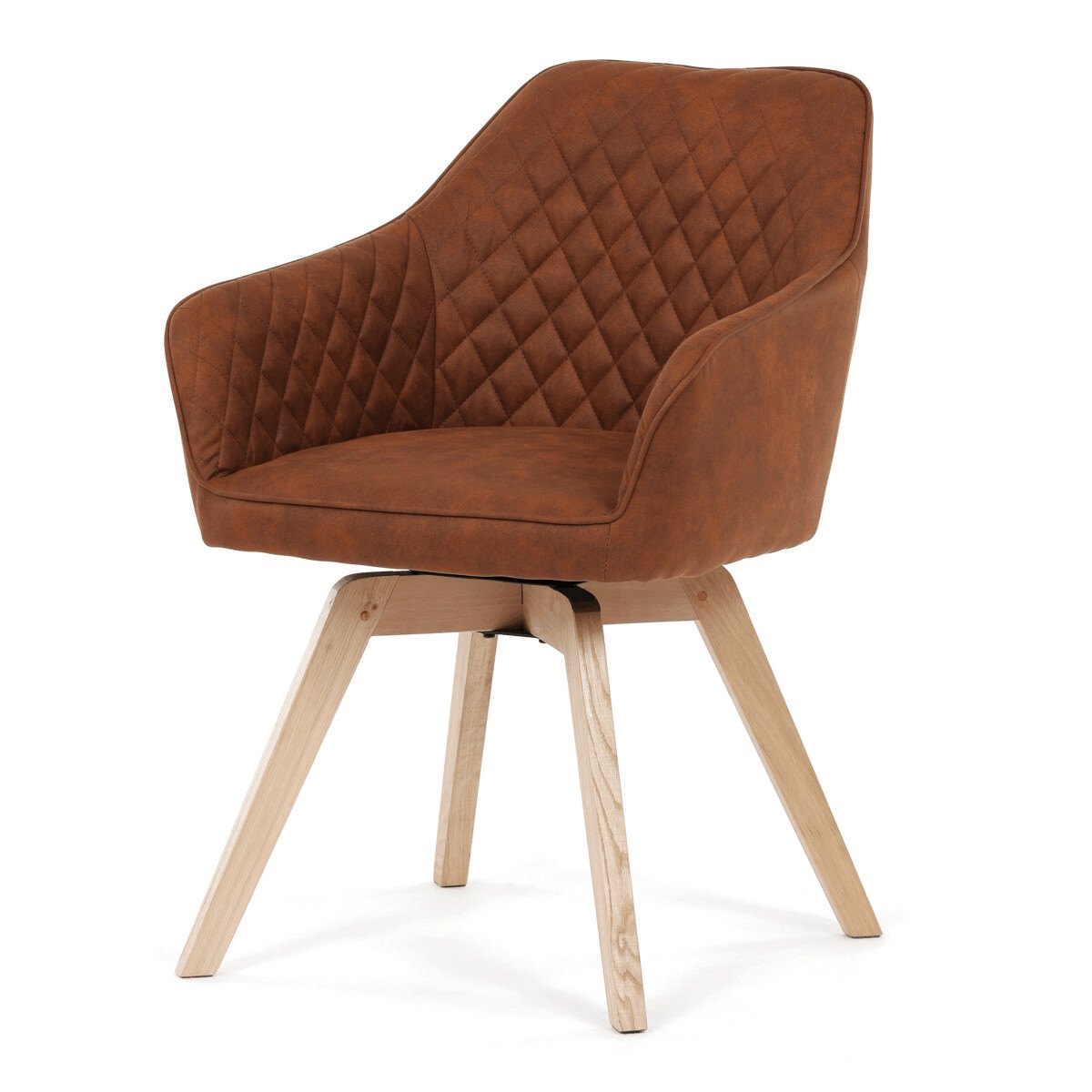 Zobrazit detail zboží: Jídelní židle otočná 180°, hnědá, látka vintage, DCH-435 BR3 (Jídelní židle čalouněné)