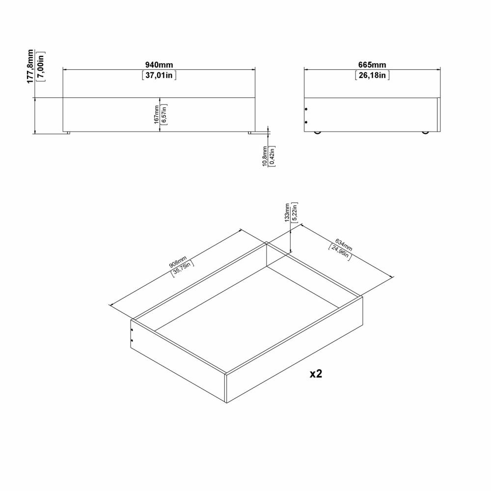 Úložný prostor Simplicity 242 bílý lesk