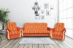 Zobrazit detail zboží: Sedací souprava Ibiza 3F+1+1  oranžová/buk (3+1+1)