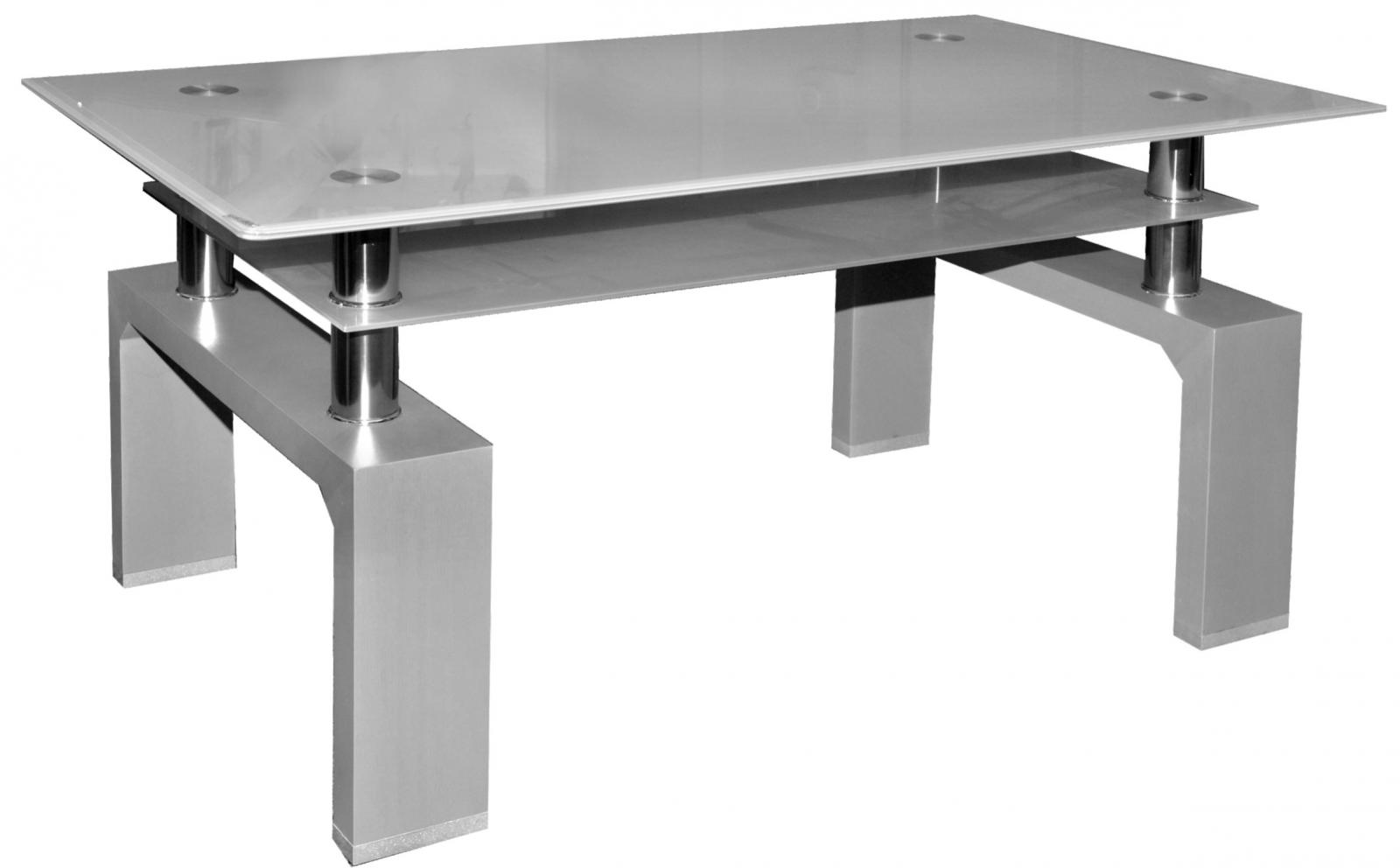 konferenční stolek A 08-3 šedá/šedé horní sklo - sleva