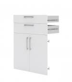 Zobrazit detail zboží: Dvířka 2ks + 2 zásuvky Office 425 bílá (Office)