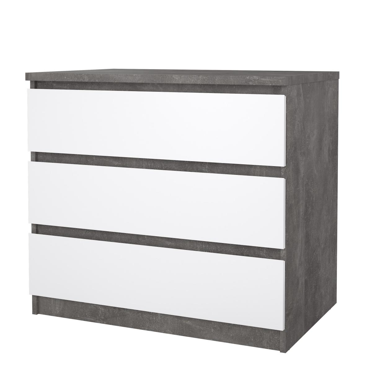 Komoda Simplicity 235 beton/bílý lesk