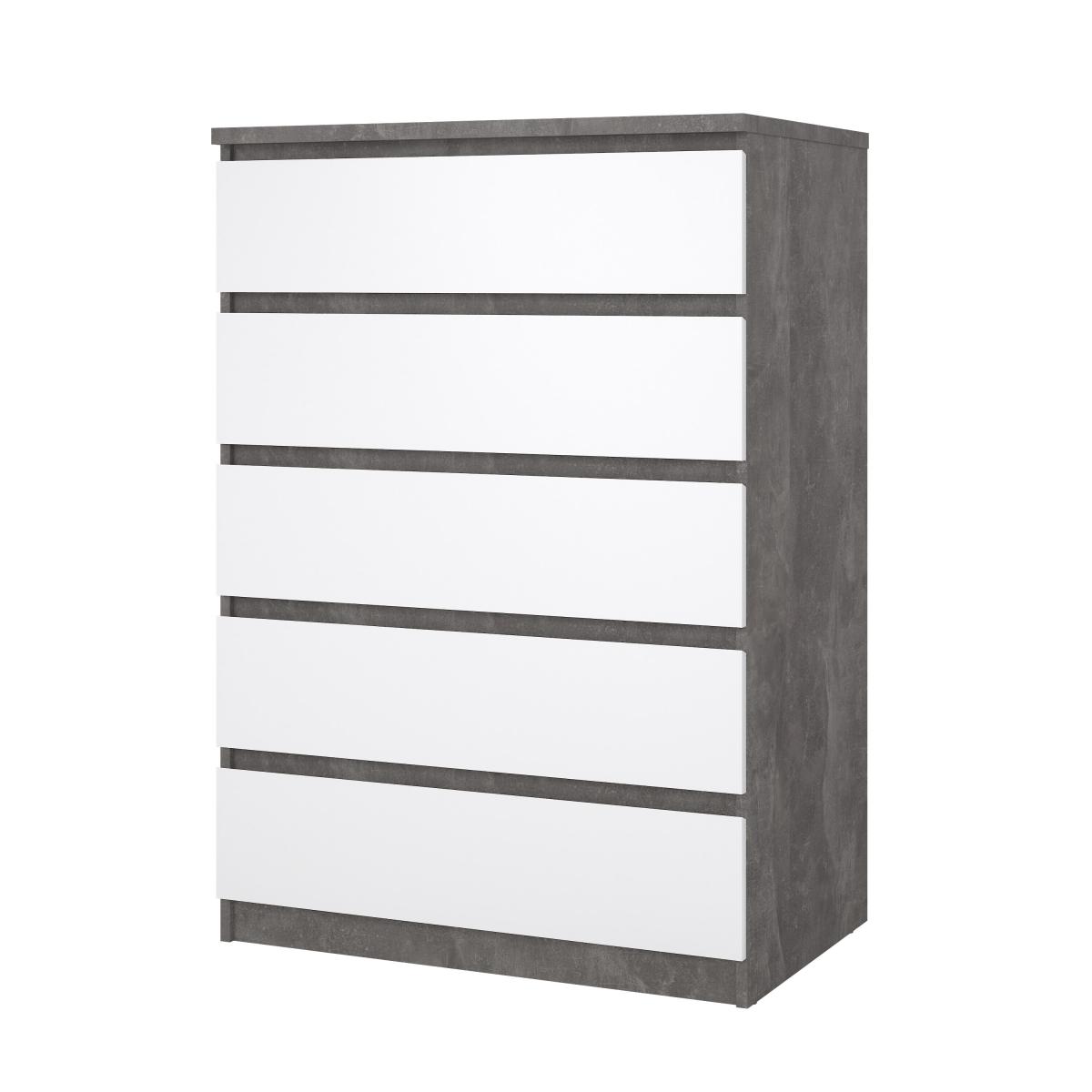 Komoda Simplicity 231 beton/bílý lesk
