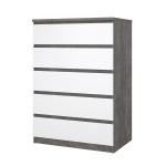 Zobrazit detail zboží: Komoda Simplicity 231 beton/bílý lesk (komody)