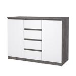 Zobrazit detail zboží: Komoda Simplicity 236 beton/bílý lesk (komody)