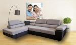 Zobrazit detail zboží: Sedací souprava Dolly L šedá světlý střed (levé)
