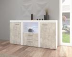 Zobrazit detail zboží: Komoda Rizo 2D2S bílá/beton ()