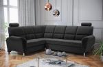 Zobrazit detail zboží: Sedací souprava  L Nadia Black - černá (Rohové)