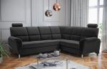 Zobrazit detail zboží: Sedací souprava  P Nadia Black - černá (Rohové)