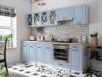 Zobrazit detail zboží: Kuchyňská linka Gréta 260/260 světle modrá MAT (Gréta)