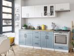 Zobrazit detail zboží: Kuchyňská linka Běla 240/240 bílá/denim MAT (Běla)