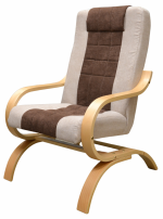 Zobrazit detail zboží: Křeslo Jola hnědobéžová/buk (Relaxační)