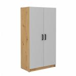Zobrazit detail zboží: Skříň s věšákem Matylda 108 sv.šedá/dub artisan (Kancelářský nábytek)