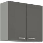 Zobrazit detail zboží: Kuchyňská skříňka Garid 80 G 72 2F šedý lesk/šedá (Greta)