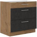 Zobrazit detail zboží: Kuchyňská skříňka Vega 80 D 3S BB matera mat/dub lancelot (Vega)