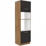 Zobrazit detail zboží: Kuchyňská skříň Vega na mikrovlnku a troubu 60 DPM 210 2F matera mat/dub lancelot (Vega)