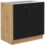 Zobrazit detail zboží: Kuchyňská skříňka Molly 80 D 2F BB černá/dub artisan (Molly)