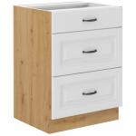 Zobrazit detail zboží: Kuchyňská skříňka Stipe 60 D 3S BB bílá/dub artisan (Stilo)